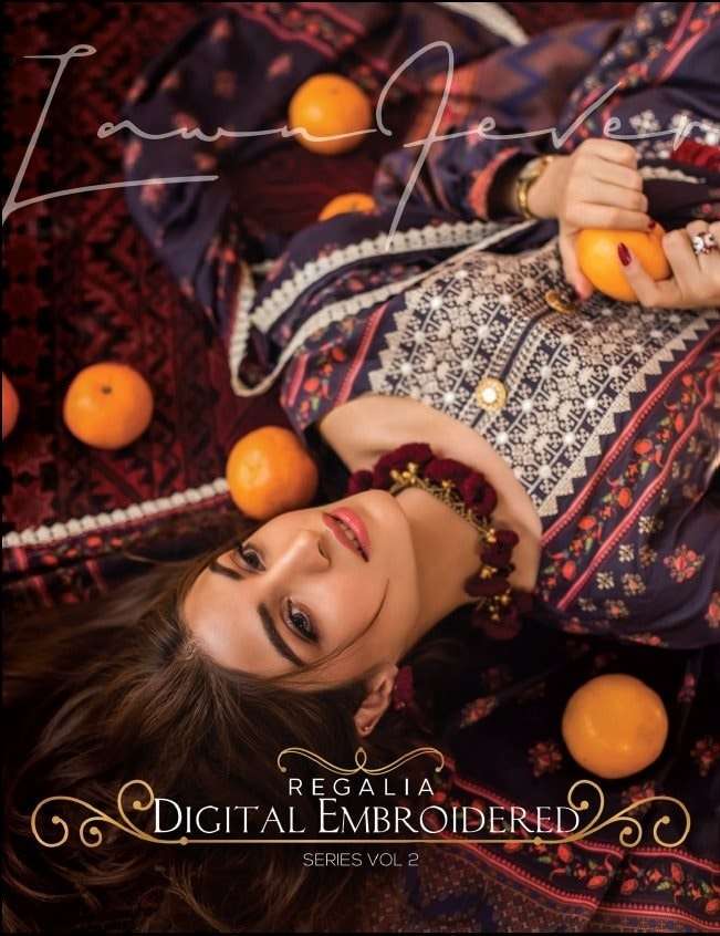 Regalia Digital Embroidered Lawn Series 2020 Vol 02 